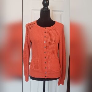 Sundance Button Down Open Knit Cardigan Sweater Women Size Medium
